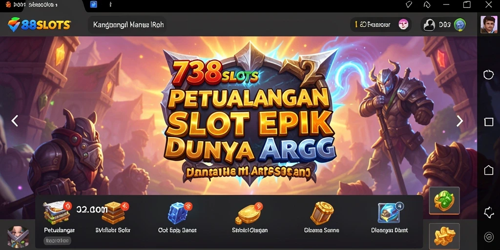 Tampilan gameplay <strong>738SLOTS</strong> dengan grafis menawan dan karakter yang menarik.
