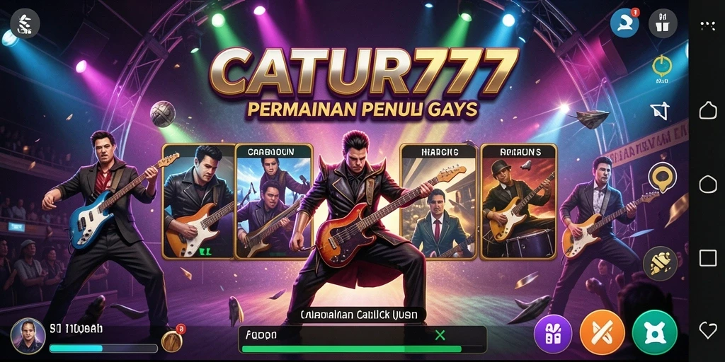 Tampilan gameplay <strong>CATUR777</strong> yang seru dengan musik yang menghibur.