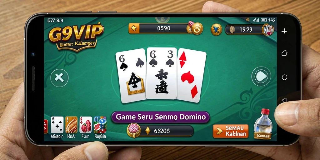 Screenshot gameplay G9VIP menampilkan aksi seru permainan Domino.