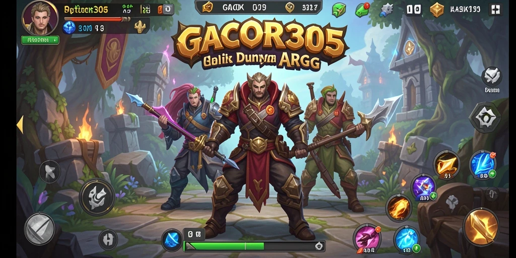 Screenshot utama GACOR305 menampilkan intisari gameplay ARPG yang mendebarkan.