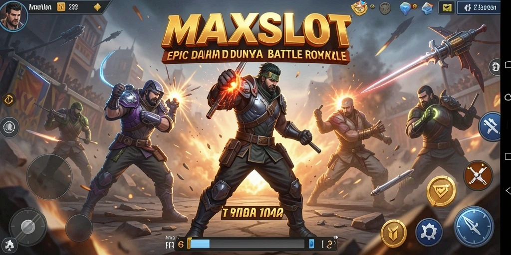 Screenshot gameplay yang seru di arena Battle Royale MAXSLOT.
