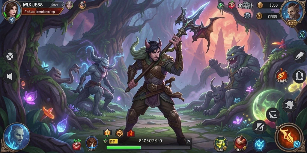 Screenshot gameplay MIXUE88 yang menampilkan aksi petualangan seru.