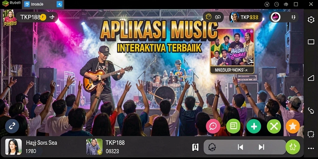 Screenshot gameplay TKP188 menampilkan pengalaman bermain musik yang seru.