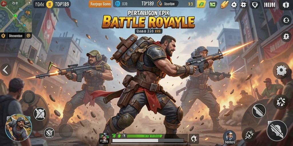 Gameplay seru Battle Royale di TOPI189 yang penuh aksi.