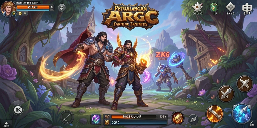Tampilan gameplay ARPG dari ZK6 dengan pertarungan yang mendebarkan.